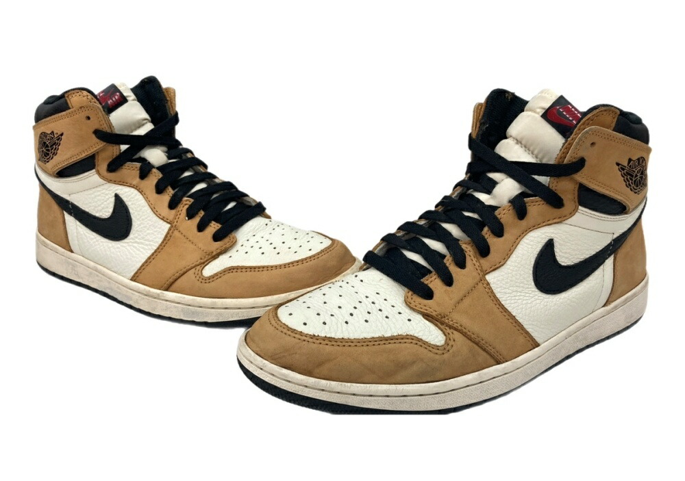 【中古】 ナイキ NIKE 18年製 AIR JORDAN 1 RETRO HIGH OG ROOKIE OF THE YEAR ジョーダン ハイ ルーキー オブ ザ イヤー AJ1 シューズ 茶 555088-700 メンズ靴 スニーカー ブラウン 29cm 104S-1166