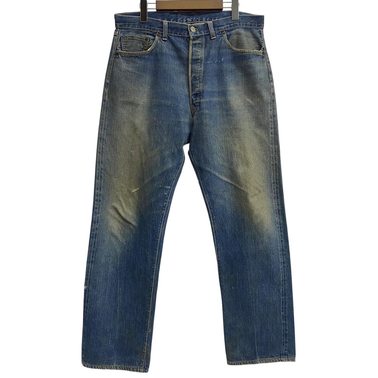 【中古】リーヴァイズジーンズ Levi\u0027s 60\u0027s BIG E 501XX ギャラ皆無 実寸W36 ジーンズ 青碧 201MB-1334 VB