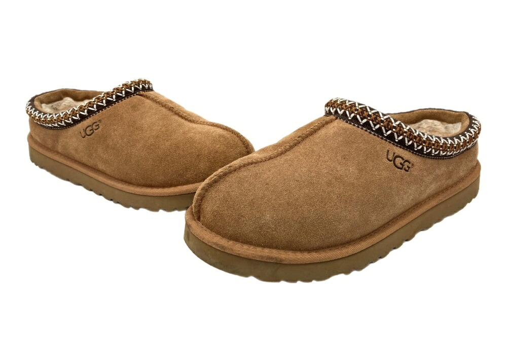 【中古】 アグ UGG FOR MEN Tasman タスマン スリッポン スエード 内ファー シューズ 茶 5950 メンズ靴 スリッポン ブラウン 28cm 104S-1172|ドンドンサガール