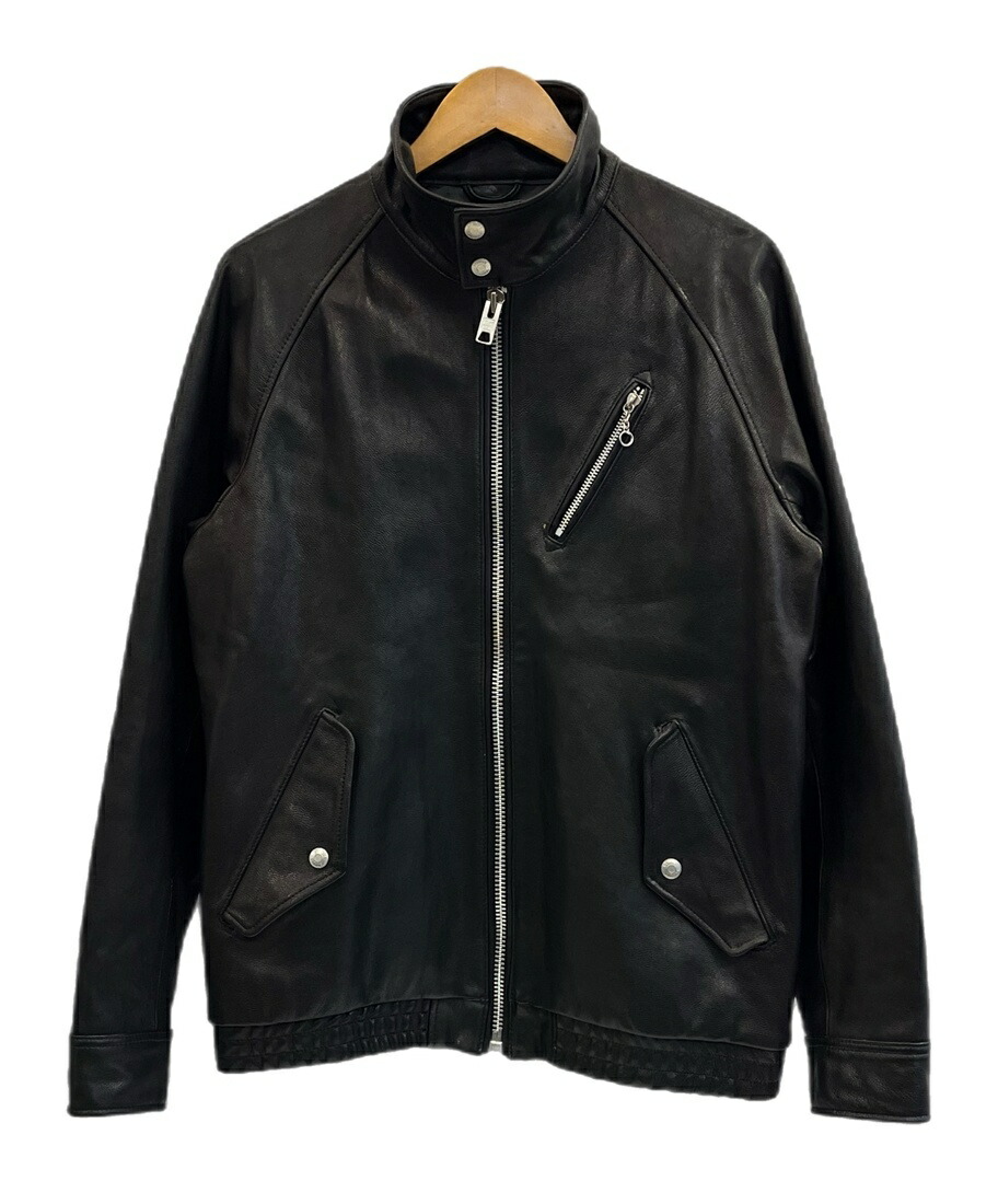 【中古】ショット SCHOTT やぎ革 レザージャケット ライダース GOAT SWING TOP 黒 ジャケット ブラック Lサイズ 101MT-5911