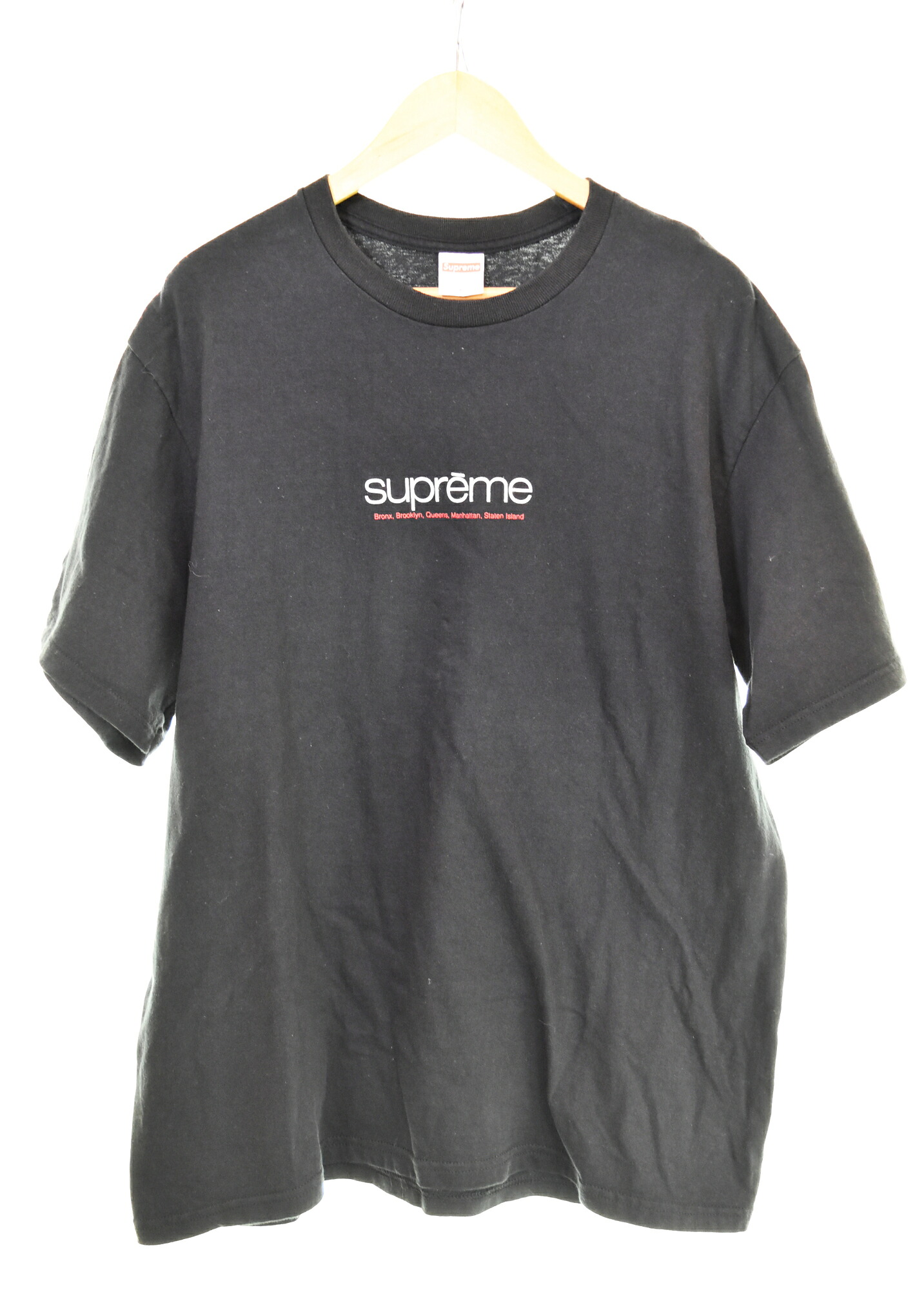 【中古】シュプリーム SUPREME Five Boroughs Tee ロゴタイプ プルオーバー プルオーバー 黒いこと L大きさ 103MT-4022