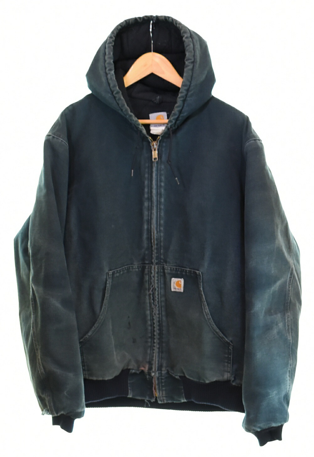 【中古】カーハート Carhartt 90s 00s Duck Activ Jacket ダック アクティブ ジャケット フェード 襤褸 90年代 ジャケット ブラック Lサイズ 103MT-4127｜ドンドンサガール