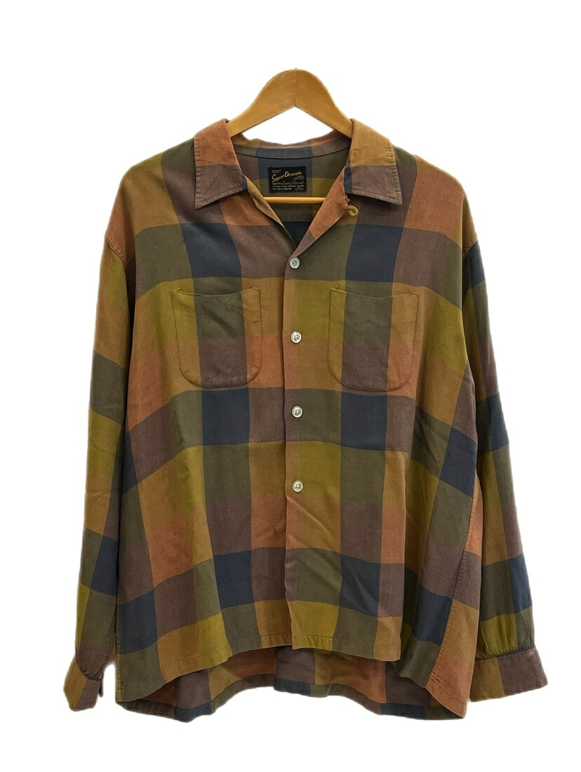 楽天市場】60s Renella チェック 長袖 レーヨン オープンカラー 楽天市場】60s Renella チェック 長袖 レーヨン オープンカラー