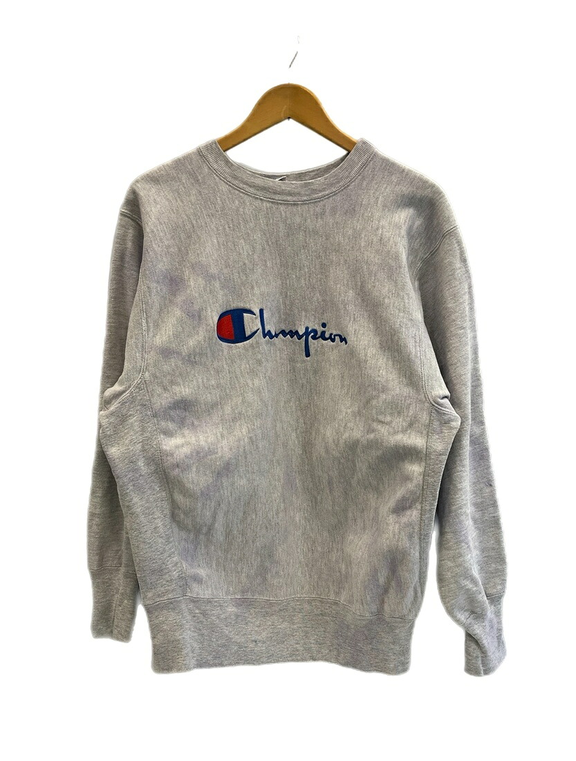 【中古】はやりっ子 Champion 80s～ ヴィンテージ Vintage トリコタグ リバースウィーブ REVERSE WEAVE USA製 亜米利加製 タイダイ XL 流汗 薄墨色 LL大いさ 101MT-6007 トップス-メンズファッション-スウェット・トレーナー