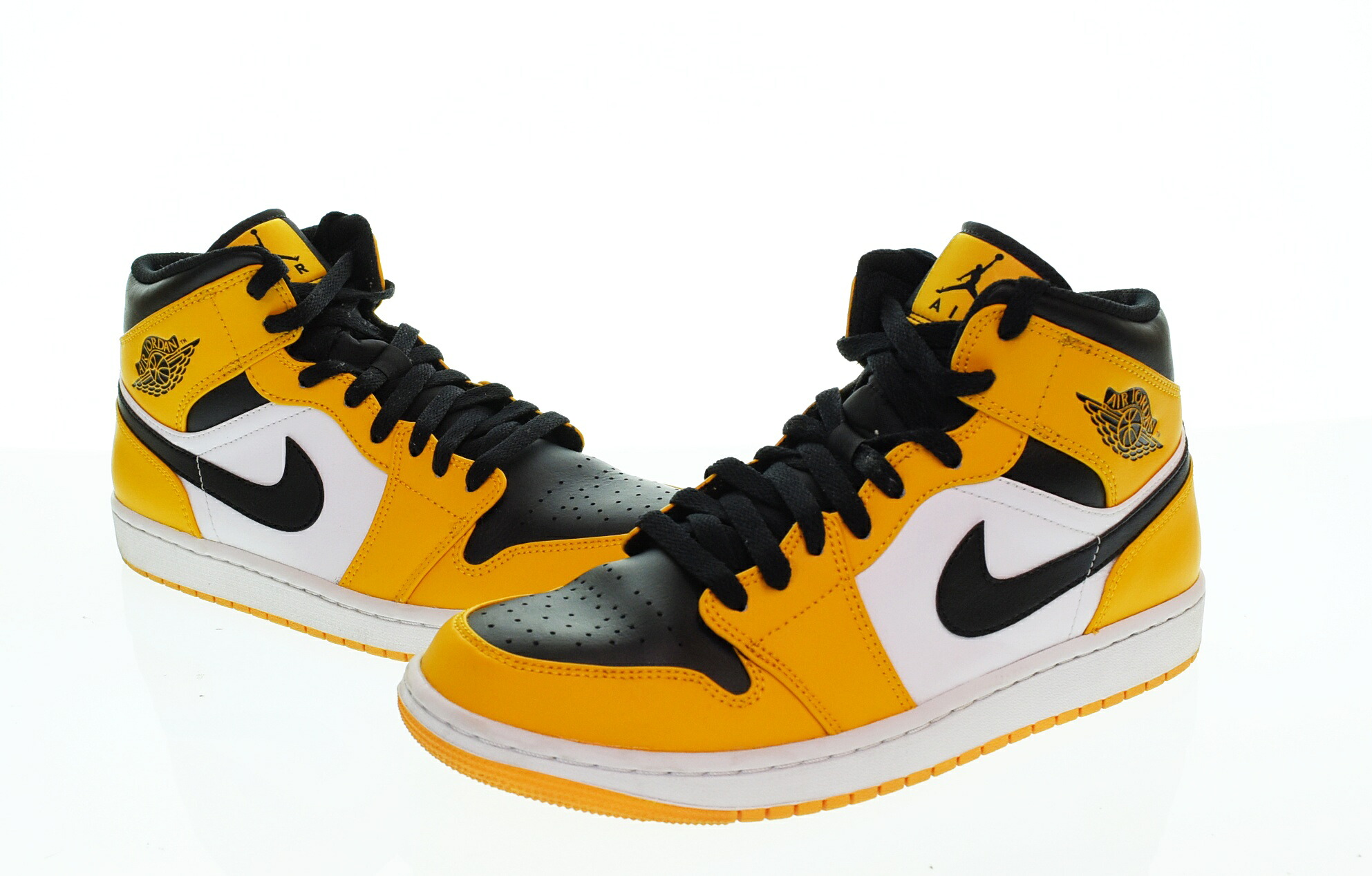 【中古】ナイキ NIKE Air Jordan 1 Mid Taxi エアジョーダン 1 ミッド タクシー 554724-701 メンズ靴 スニーカー イエロー 27cm 103S-1550｜ドンドンサガール
