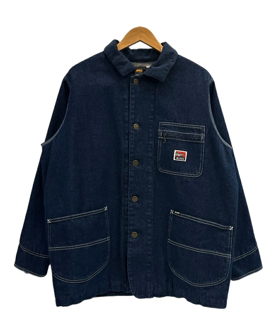 【中古】ブルコ BLUCO WORK GARMENT LINING COVERALL ライニングカバーオール 青 147-31-024 ジャケット ブルー Mサイズ 101MT-6050｜ドンドンサガール