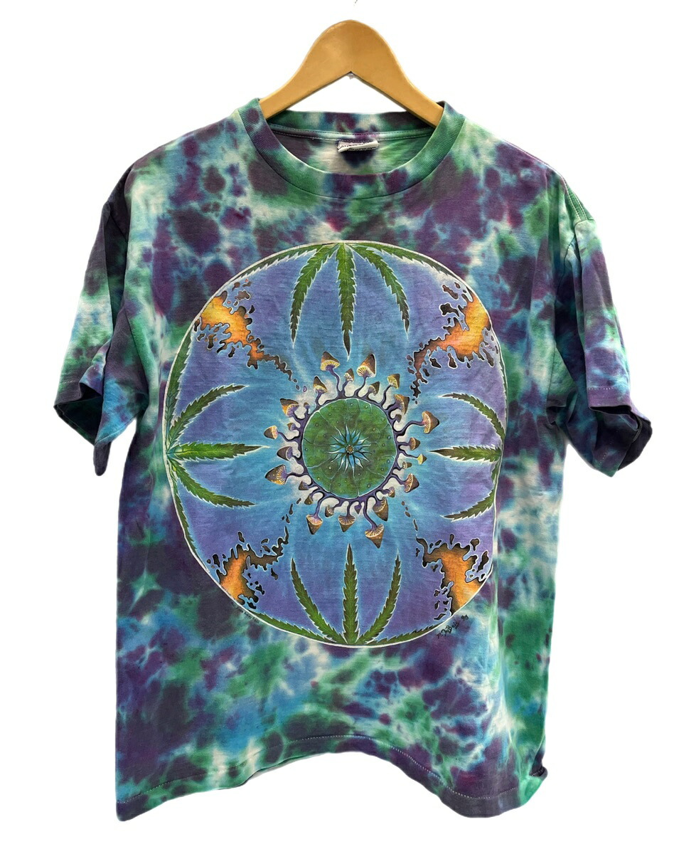 【中古】US古着 mike dubois Psychedelic Tee USA製 シングル編み目 サイケデリック タイダイ プルオーバー プルオーバー マルチ色つや L大きさ 101MT-6037