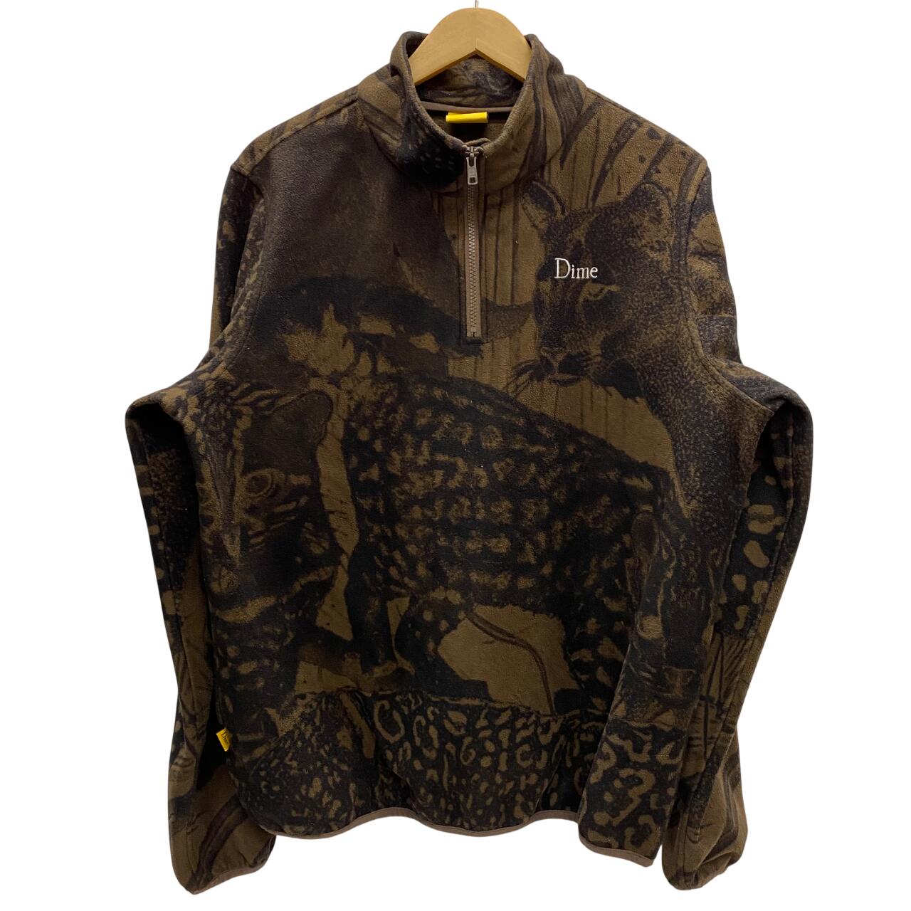 【中古】ダイム DIME Safari Polar Zip Fleece ハーフジップ フリース ジャケット ブラウン Mサイズ 201MT-5597|ドンドンサガール