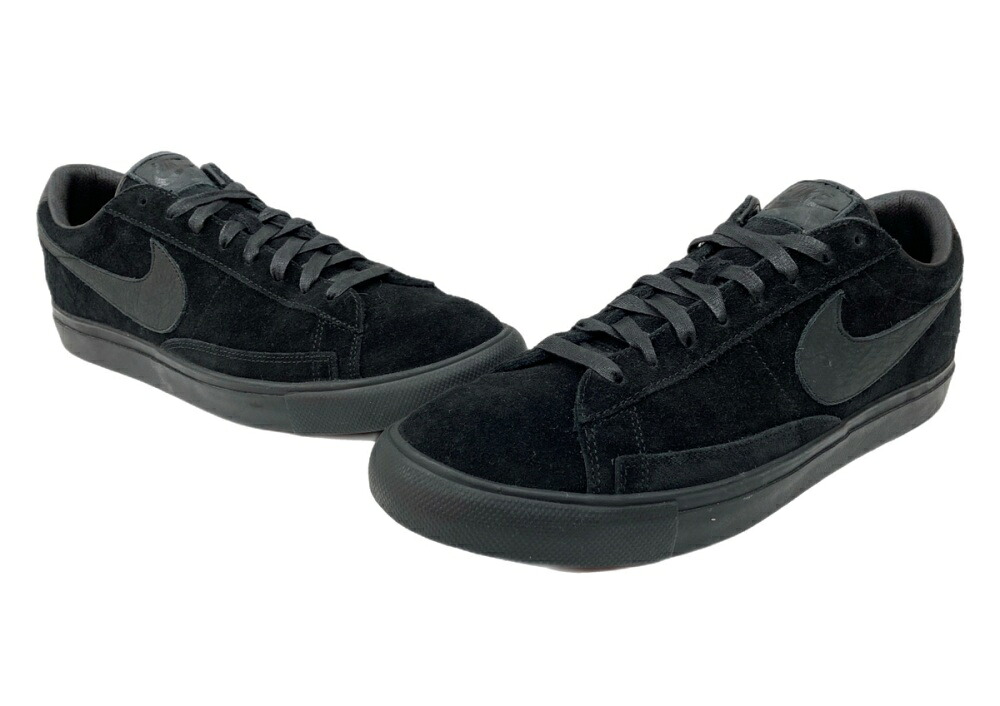 【中古】 ナイキ NIKE &times; BLACK COMME des GARCONS ブラック コムデギャルソン 14年製 BLAZER LOW PREMIUM CDG SP ブレザー ロー 黒 633699-009 メンズ靴 スニーカー ブラック 29cm 104S-1212｜ドンドンサガール