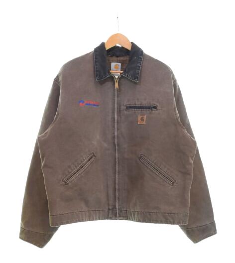 【中古】鉄道車両ハート型 Carhartt 00s DETROIT JACKET Made インチ Mexico 00’s 自動車の街上衣 メキシコ合衆国製 会社組織ロゴタイプ J97 CHT 上衣 赤銅色 LL大きさ 103MT-4246