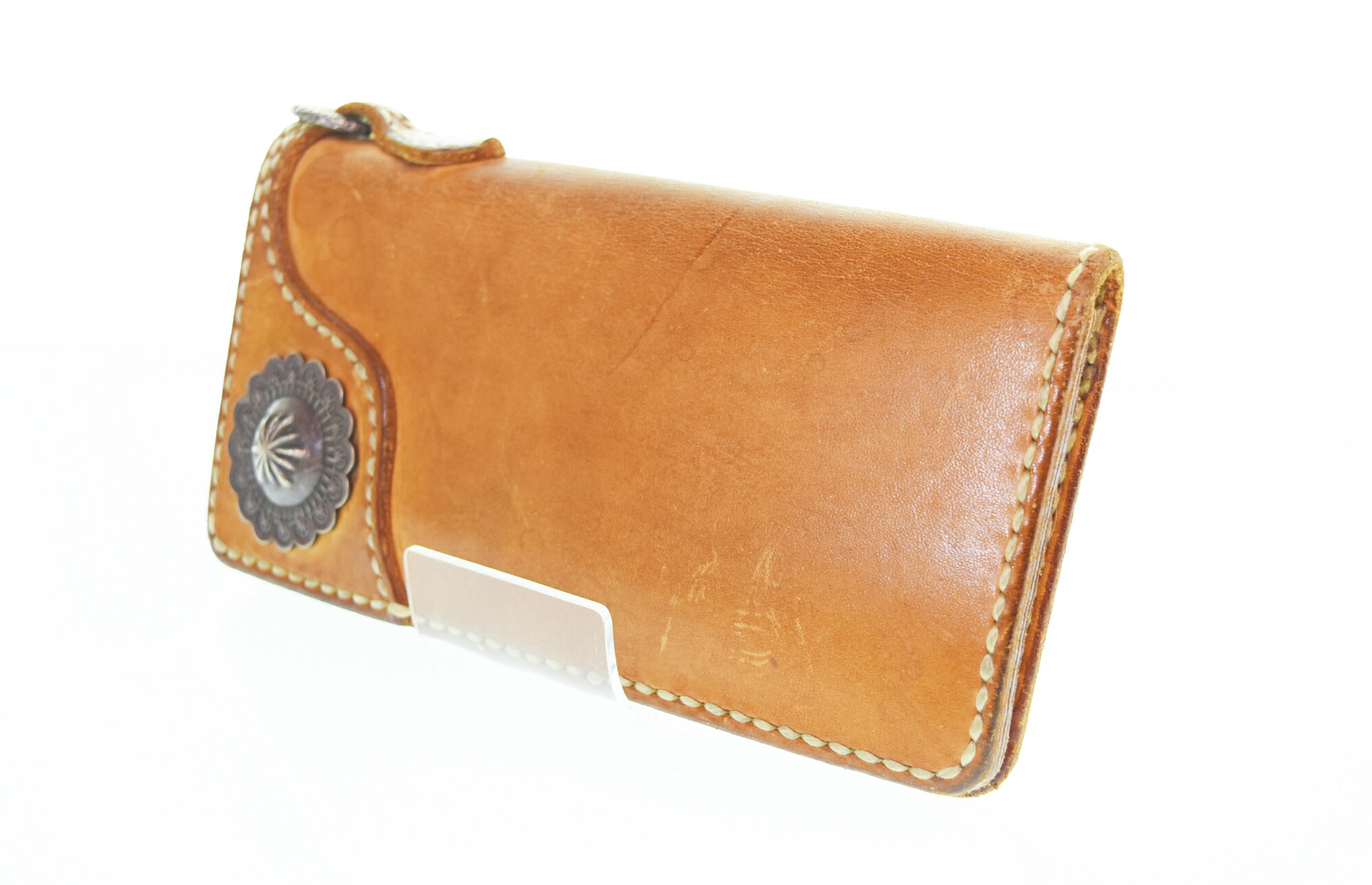 【中古】ザフラットヘッド THE FLAT HEAD 馬具 レザーロングウォレット 紙入れ・入れもの メンズ紙入れ 赤銅色 103SA-42