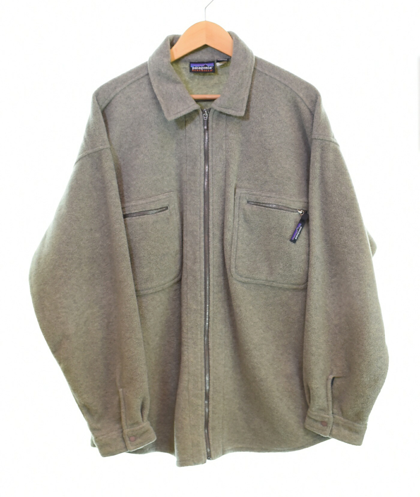 【中古】パタゴニア PATAGONIA 99年製 シンチラ 厚地の外套 プルオーバー SYNCHILLA OVER SHIRT フリース フルジップ ジップアップ FLEECE 90s 90\u0027s 90年月日 上衣 薄墨色 L大きさ 103MT-4265