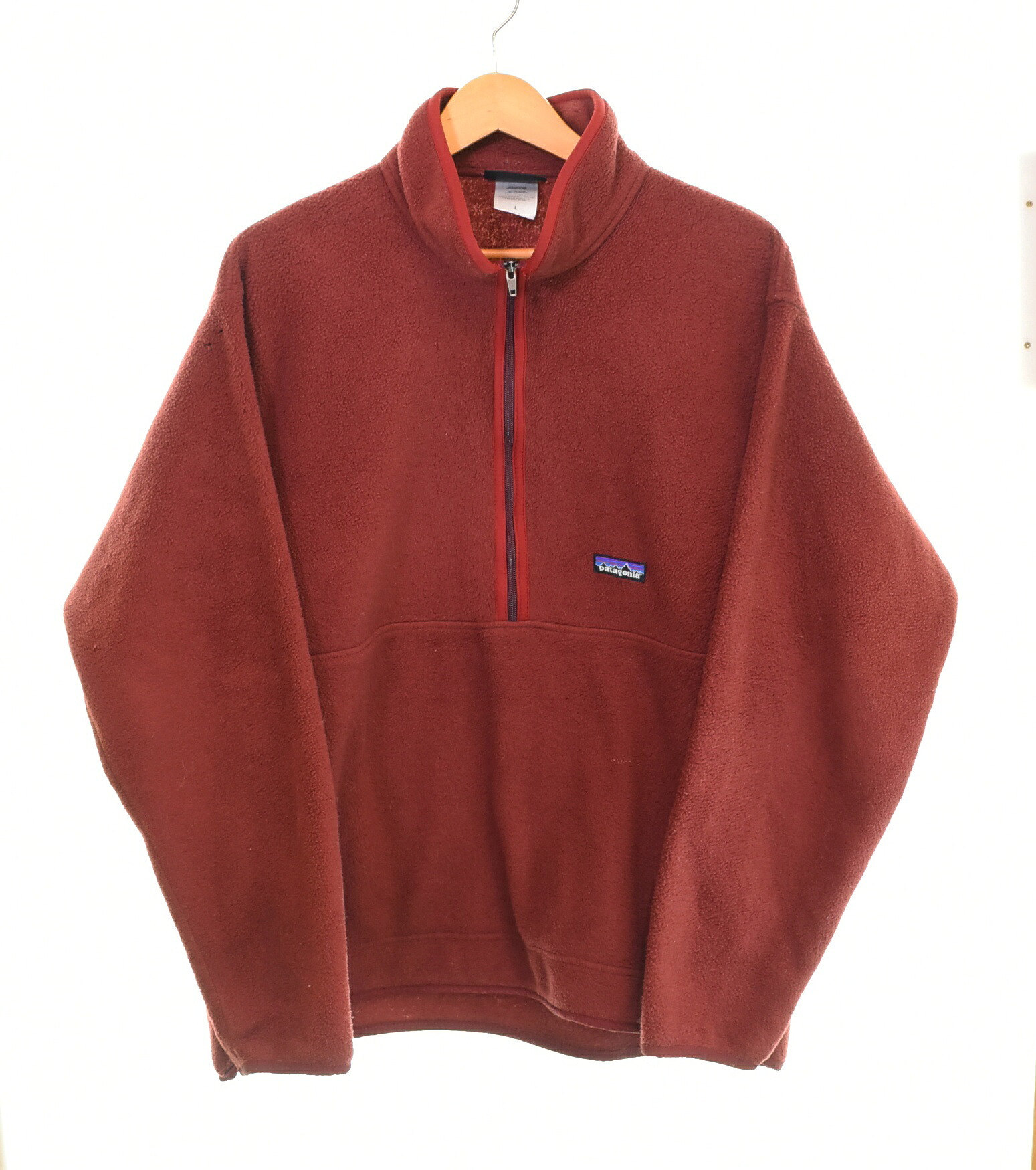 【中古】パタゴニア PATAGONIA 00's Synchilla Marsupial Fleece Pullover シンチラ マースピアル プルオーバー フリース ハーフジップ 25735F5 ジャケット ワインレッド Lサイズ 103MT-4293|ドンドンサガール