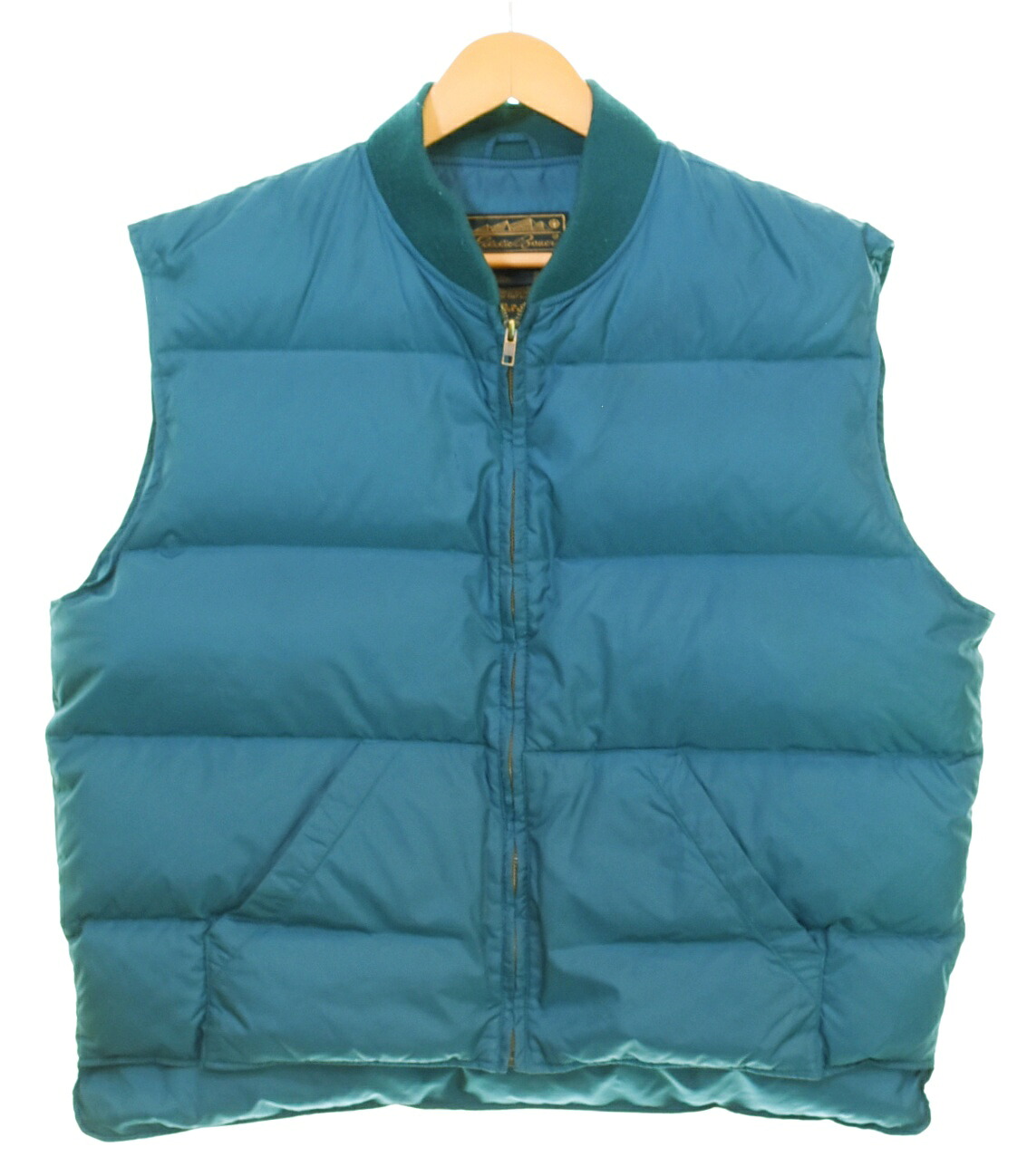 【中古】エディーバウアー Eddie Bauer 80s Skyliner Down Best 天の原ラインドライブ 落ちこむ より良い 80年月日 ヴィンテージ 黒引き舟 グース 落ちこむ XL より良い 緑であること LL大きさ 103MT-4296