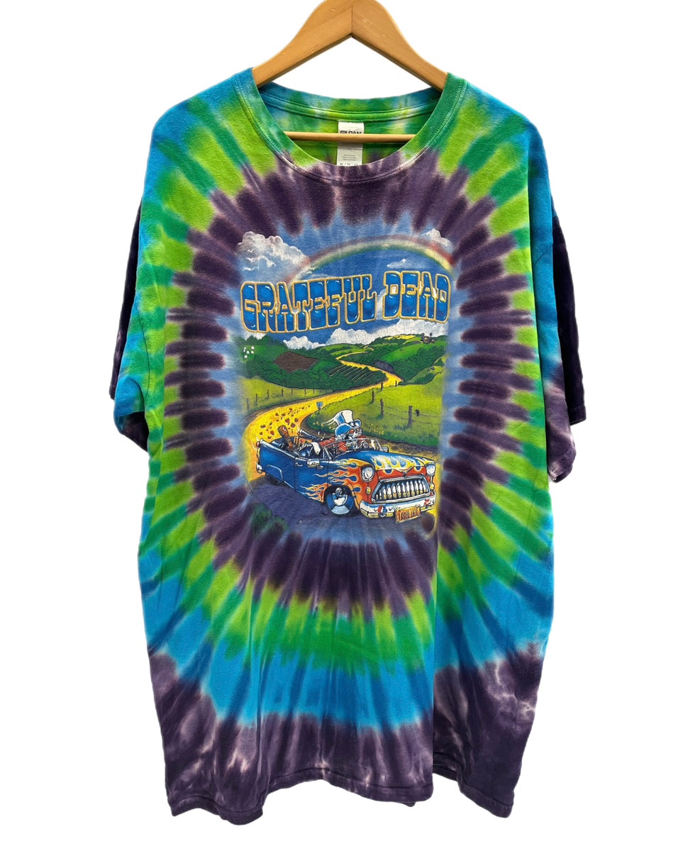 【中古】バンドTシャツ BAND-ITEM GILDAN ボディ Grateful Dead グレイトフルデッドTruckin' Up To Buffalo TEE タイダイ XL Tシャツ マルチカラー 101MT-6120｜ドンドンサガール