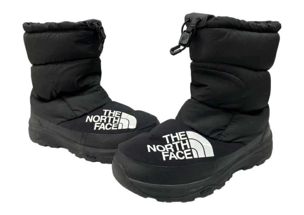 【中古】 ザノースフェイス THE NORTH FACE Nuptse Down Bootie ヌプシ 落ち込む ブー御茶 ブーツ Vibram アウトドア シューズ 黒 NF51877 メンズ靴 スノーシューズ 黒いこと 28糎 104S-1233