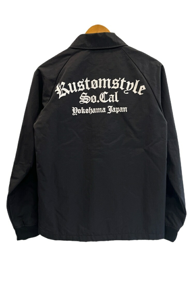 【中古】カスタムスタイル KUSTOM STYLE "HANDYMAN" LIGHT WEIGHT JACKET コーチジャケット 刺繍 バッグロゴ 黒 ジャケット ブラック Sサイズ 101MT-6159|ドンドンサガール