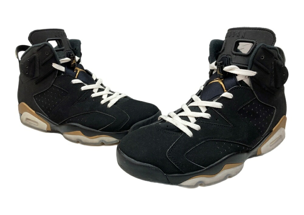 【中古】 ナイキ NIKE 19年製 AIR JORDAN 6 RETRO SE DEFINING MOMENTS DMP エア湖 ジョーダン レトロ ディファイニング ちょっとの間 AJ6 シューズ 黒 金 CT4954-007 メンズ靴 スニーカー 黒いこと 30糎 104S-1247