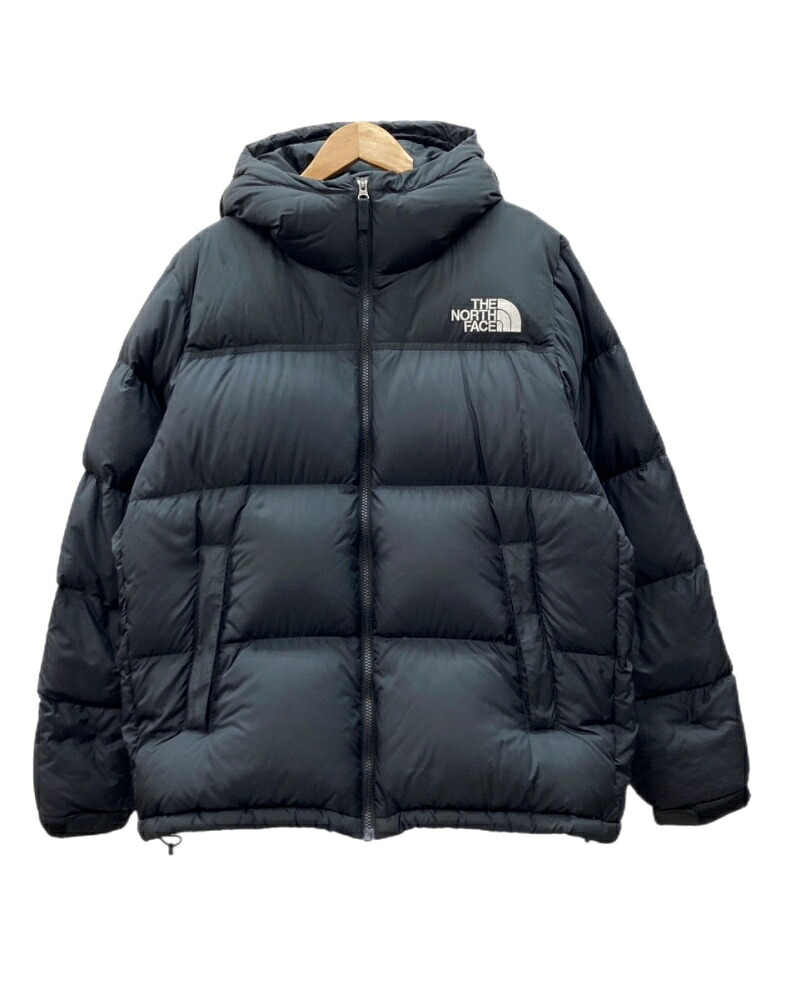 【中古】 ザノースフェイス THE NORTH FACE Nuptse Hoodie ヌプシ フーディー ジップアップ ダウン アウトドア ジャケット 黒 ND92331 ジャケット ロゴ ブラック XLサイズ 104MT-3043|ドンドンサガール