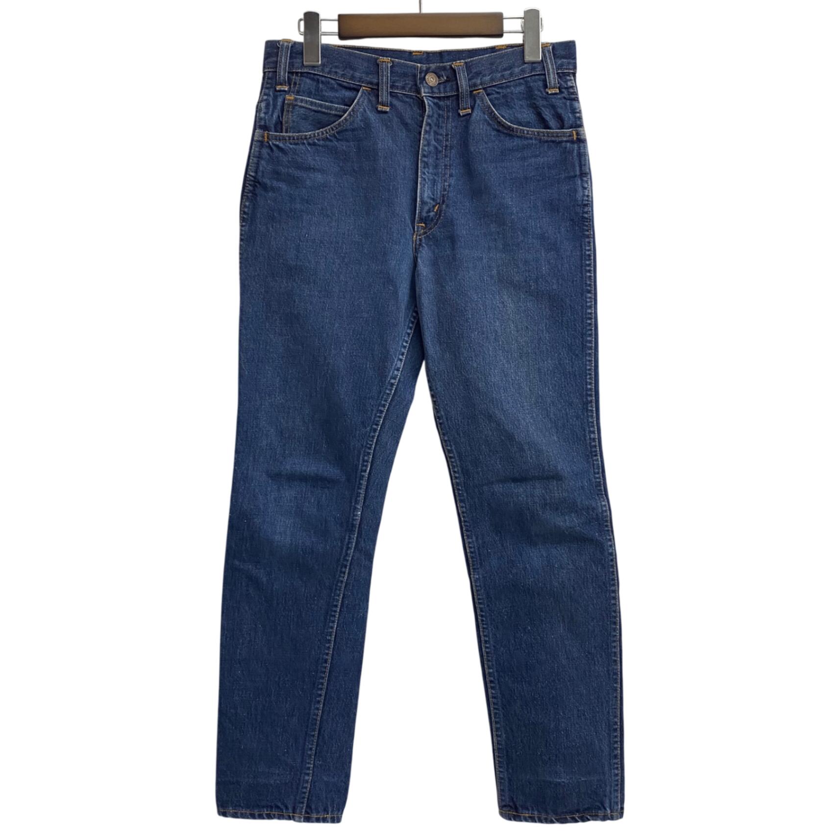 【中古】リーヴァイズジーンズ Levi\u0027s 60\u0027s 70\u0027s 606 BIG E オレンジ色溜め桶 42TALON 実寸W30 ジーンズ 青み 201MB-1420 VB
