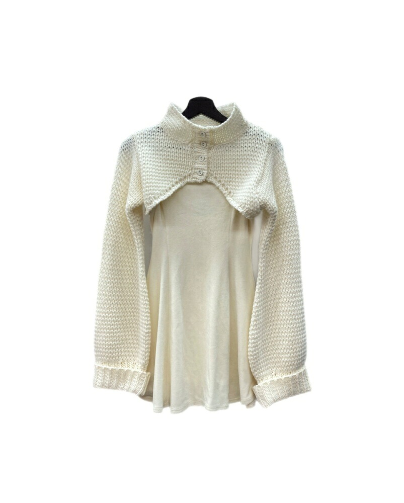 【中古】 アンドマリー ANDMARY 引き船付き添い人 Zoey velour set dress ミニ衣装 クロップドニット 仕掛ける 女子らしい BEIGE AM1498 衣装 ロゴタイプ ベージュ F大きさ 104LT-472
