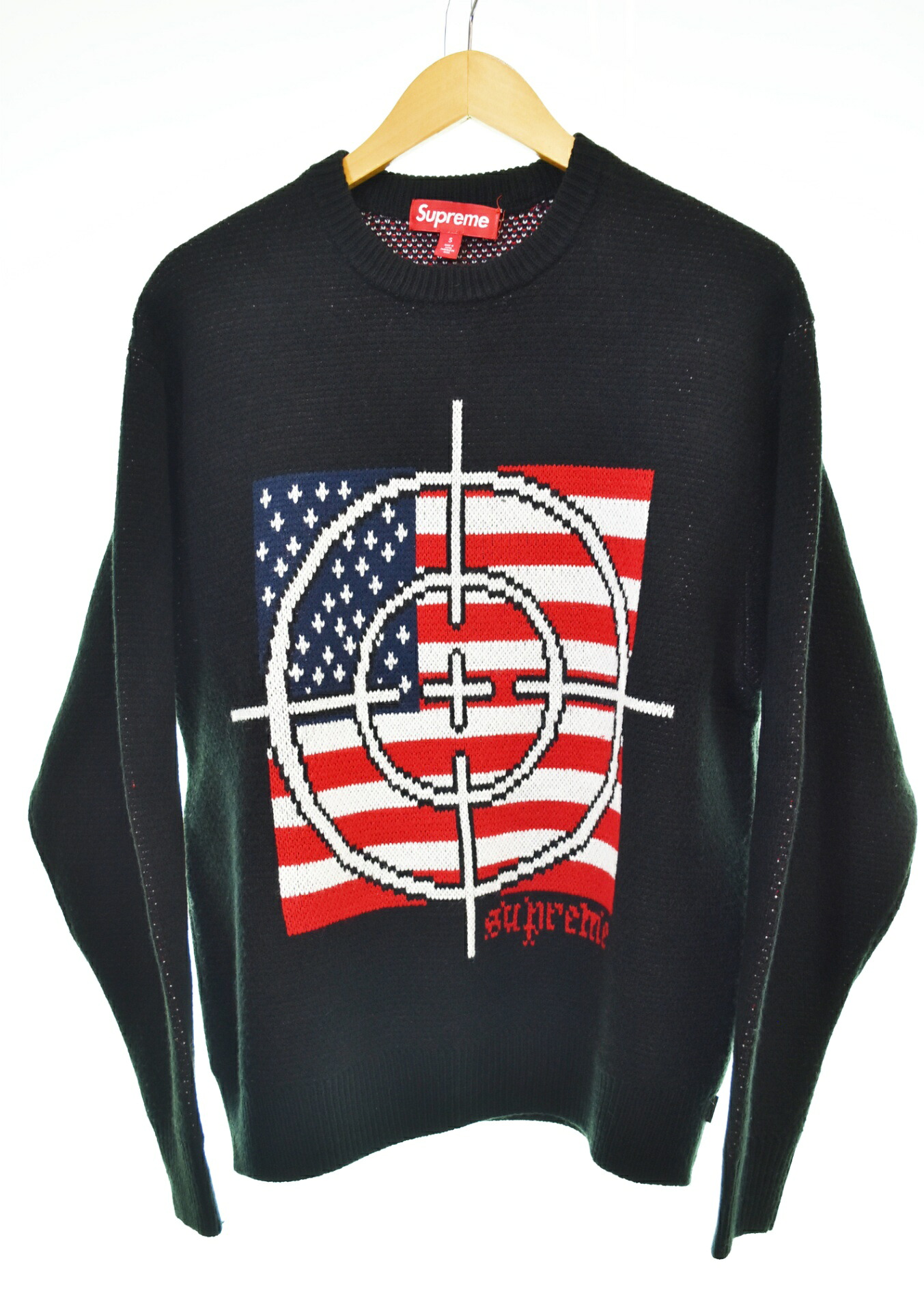 【中古】シュプリーム SUPREME 25FW Target Sweater かっこうの的 プルオーバー 黒いこと S大きさ 103MT-4386