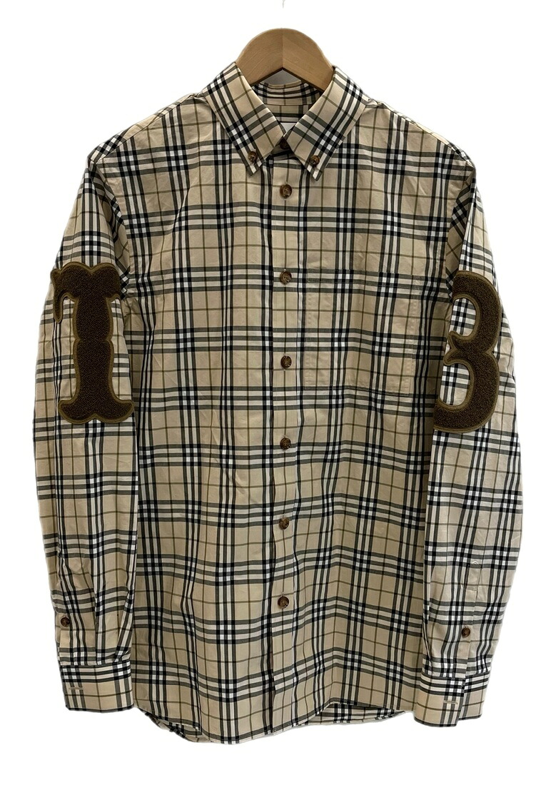 【中古】赤ちょうちんバリー Burberry 結核症ロゴタイプ 雁の便り グラフィック 照合のしるし プルオーバー ベージュ 8042350 XS  長袖プルオーバー ベージュ SS大いさ 101MT-6216 メンズファッション-カジュアルシャツ