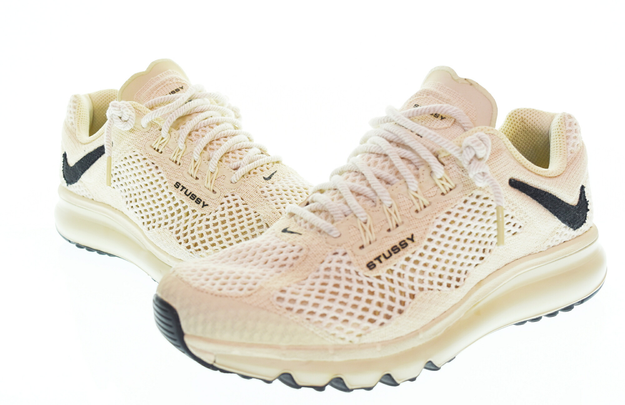【中古】ナイキ NIKE Stussy Air Max 2013 Fossil ステューシー エア湖マックス2013 フォッシル DM6447-200 メンズ靴 スニーカー ベージュ 27.5糎 103S-1625