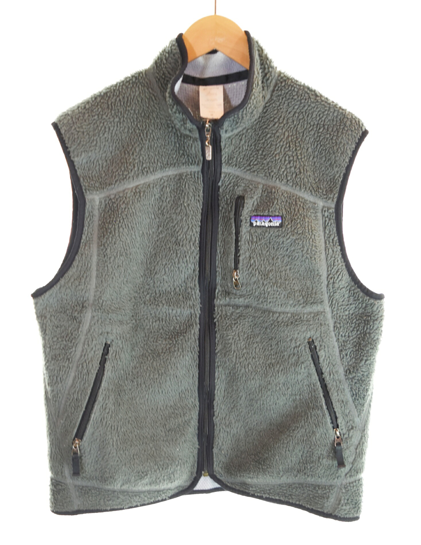 【中古】パタゴニア PATAGONIA 00s Classic Retro-X Vest Fleece クラシック レトロX ベスト フリース フルジップ 23045 F6 M ベスト グレー Mサイズ 103MT-4501｜ドンドンサガール 10,989円
