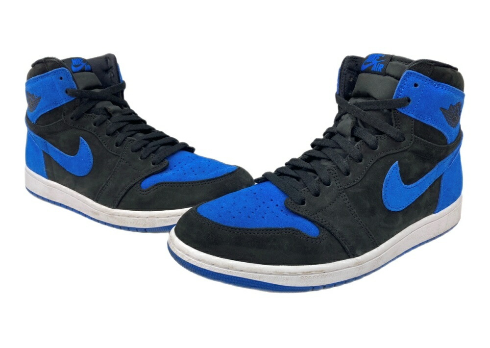 【中古】 ナイキ NIKE 23年製 AIR JORDAN 1 RETRO HIGH OG Royal Reimagined エア湖 ジョーダン ご機嫌 AJ1 青 黒 DZ5485-042 メンズ靴 スニーカー 青み 29糎 104S-1273