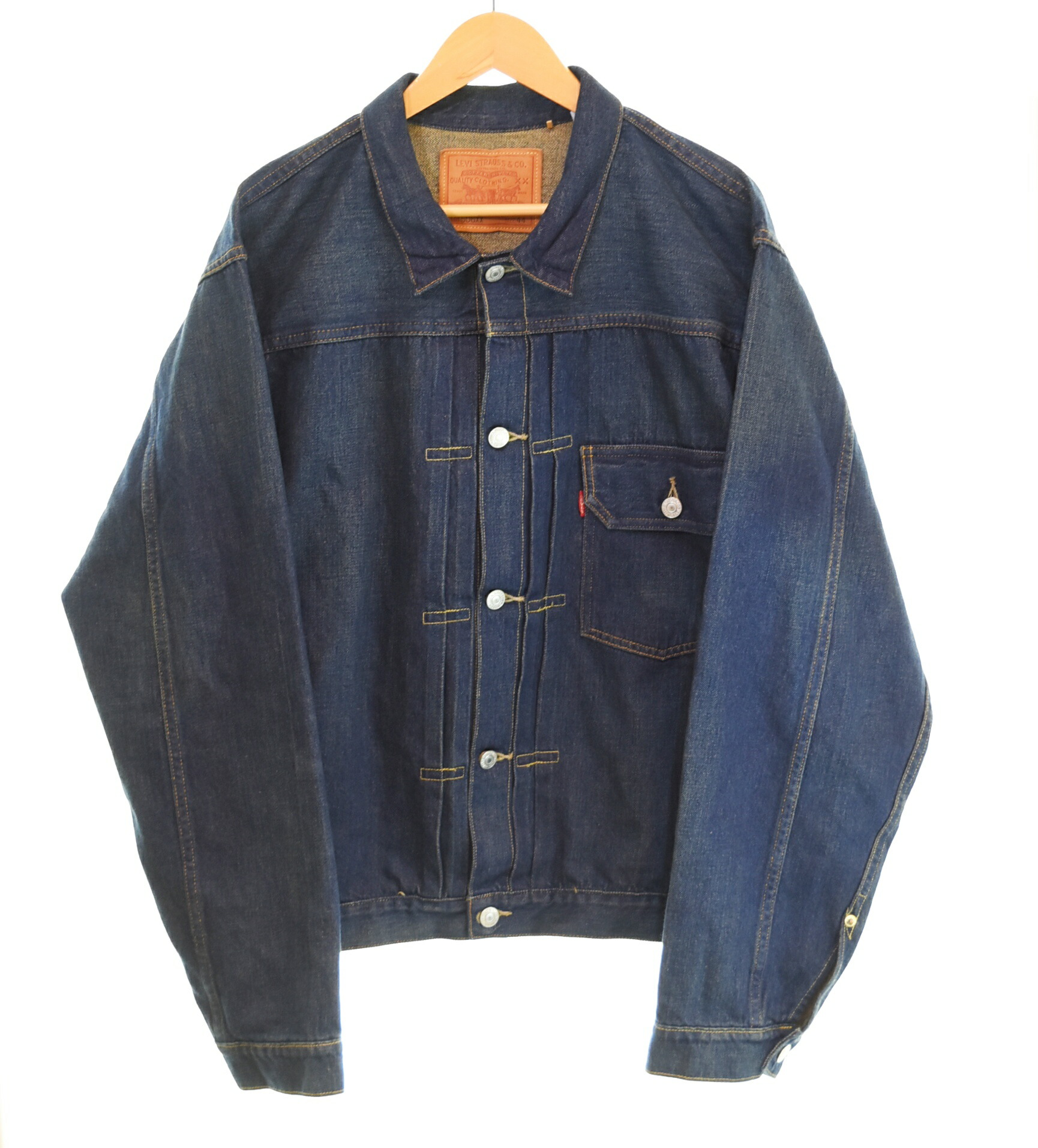 【中古】リーヴァイズジーンズ Levi\u0027s 70506-0029 1st 506XX LVC 1936 MODEL 一塁手 日本製 刷り直す Medium Indigo ミディアムインディゴ USED産業品 44 上衣 青色 103MT-4537