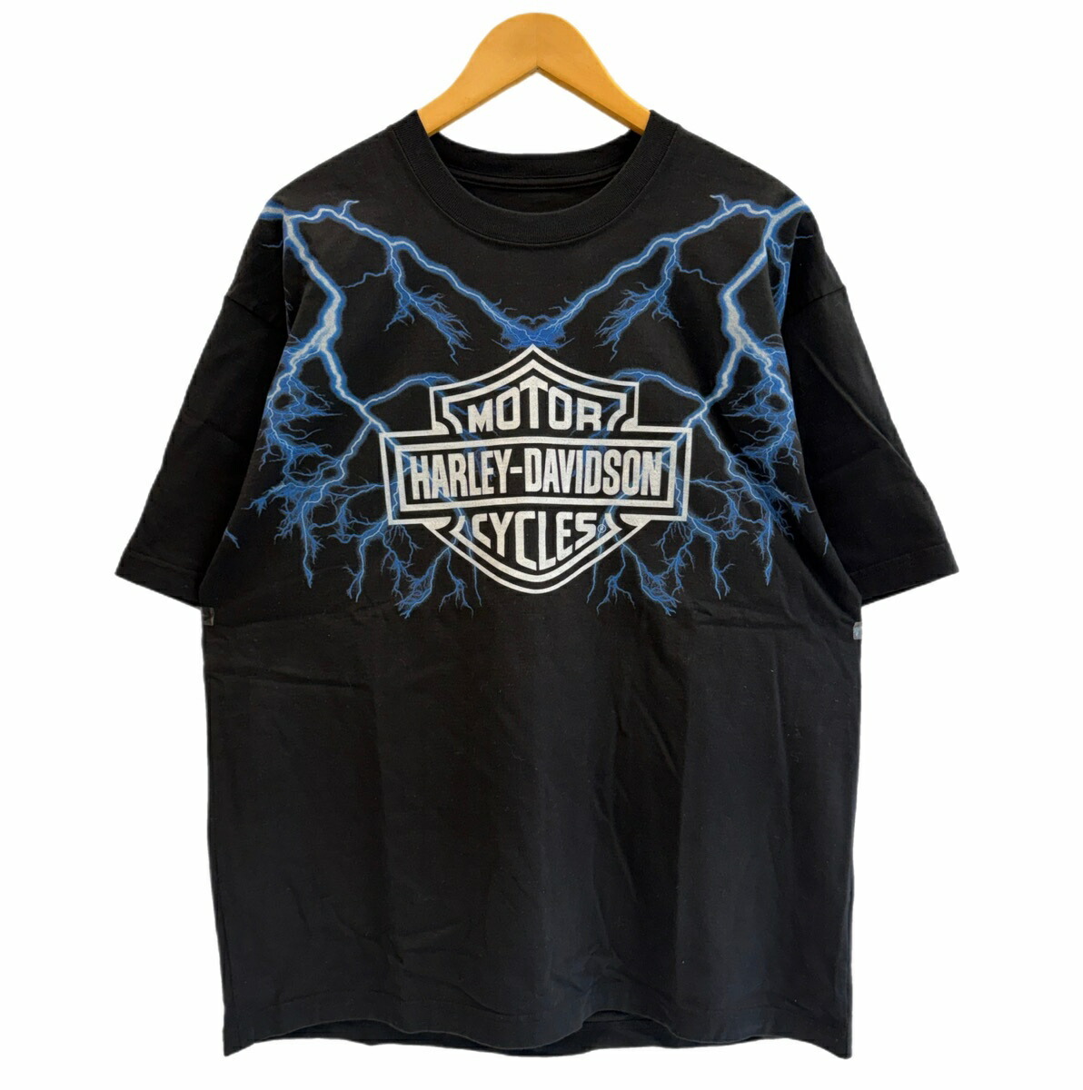 【中古】ネイバーフッド NEIGHBORHOOD x HARLEY-DAVIDSON 22AW H-D.CREWNECK SS.CO  ハーレーダビッドソン プルオーバー 黒いこと L大きさ 101MT-6253