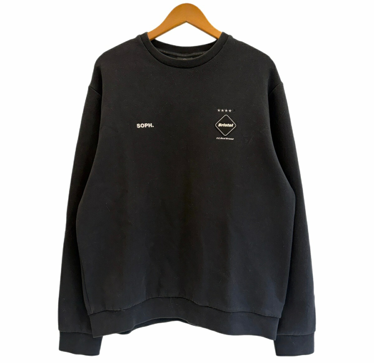 【中古】エフシーレアルブリストル F.C.Real Bristol 22SS TECH SWEAT CREWNECK TOP テックスウェットクルーネックトップ 黒 FCRB-230031 XL 流汗 黒いこと 101MT-6255