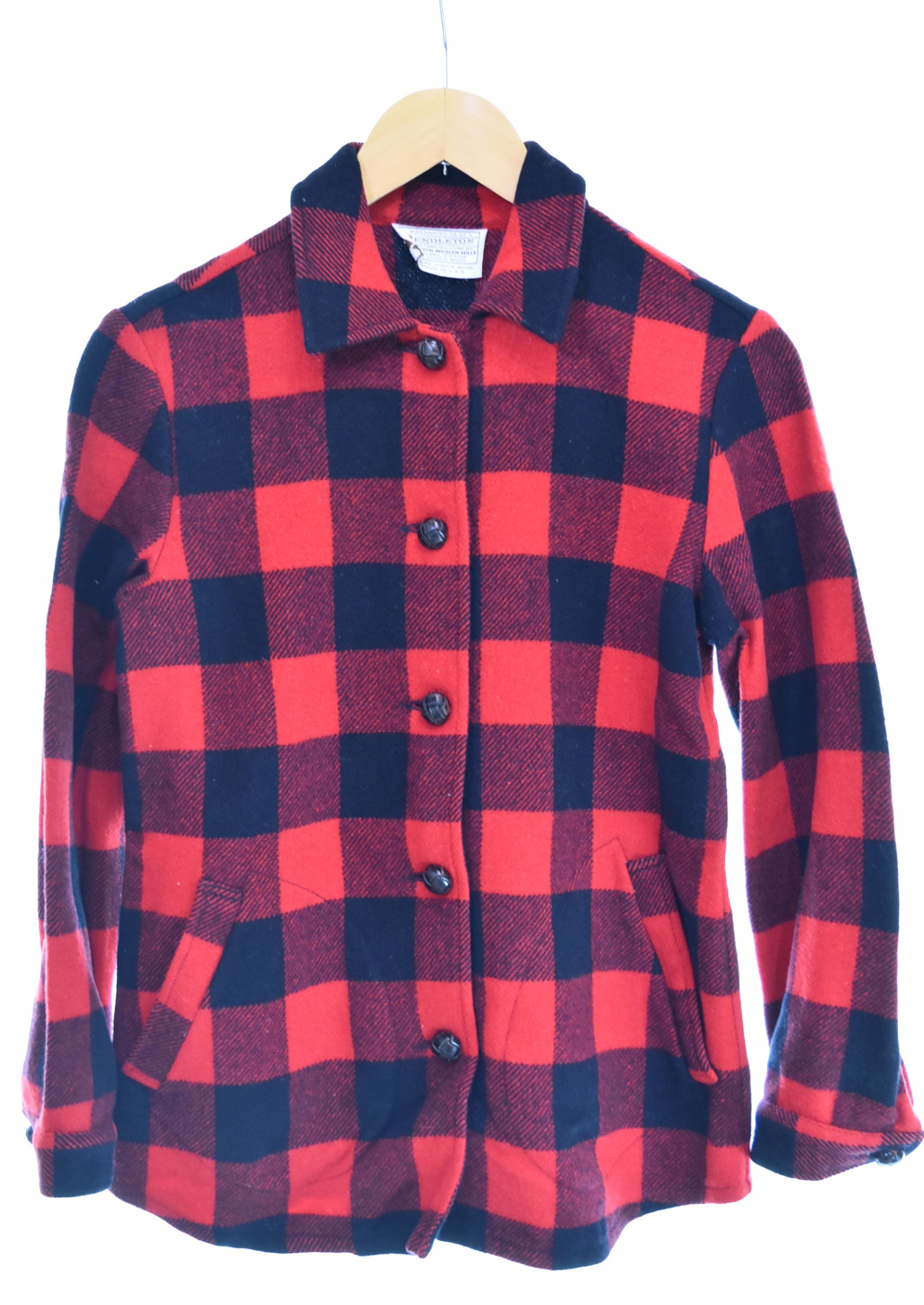 【中古】ペンドルトン PENDLETON 70s  USA製 羊毛プルオーバー 長袖プルオーバー 赤いこと 103MT-4538