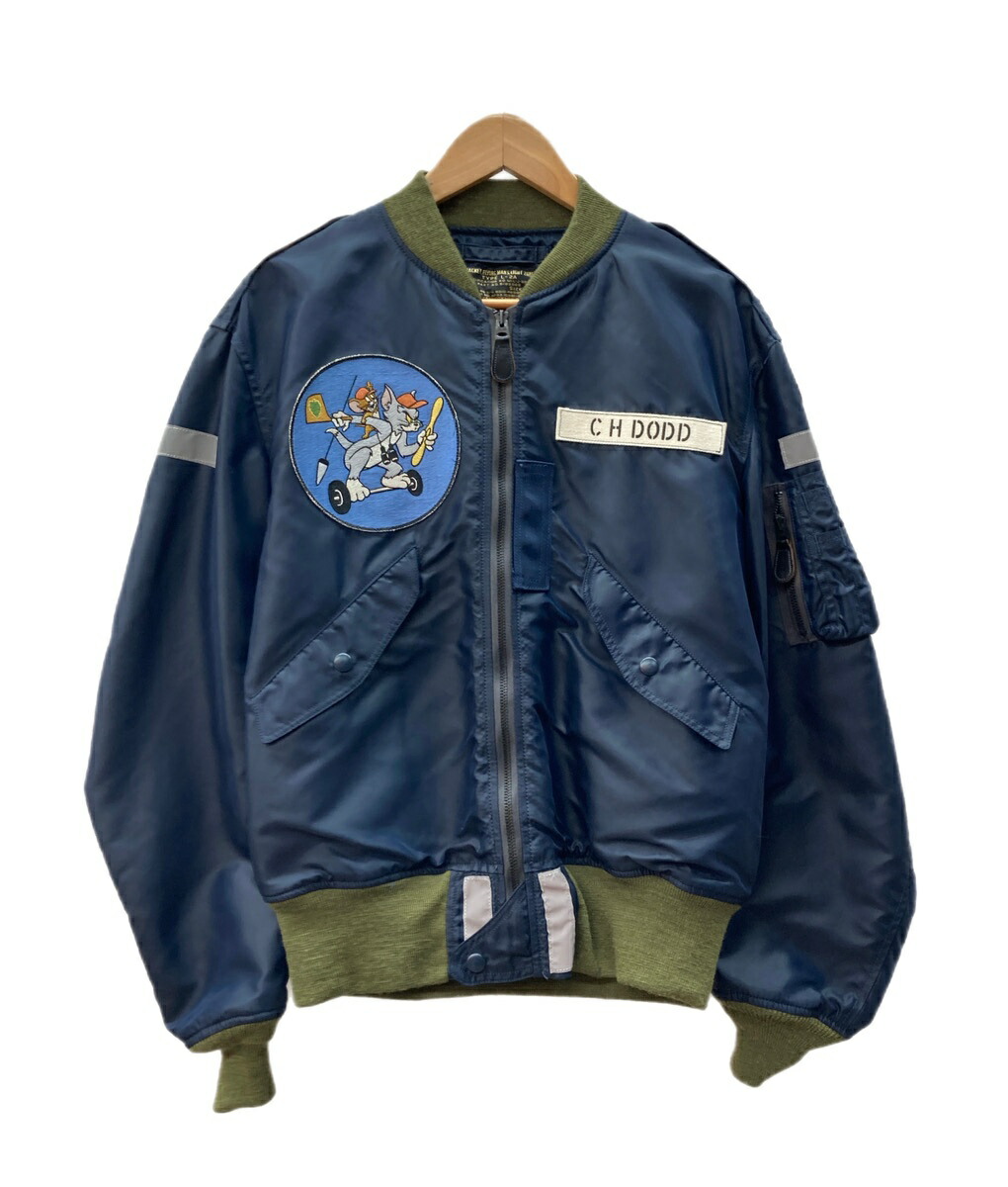 【中古】 トイズマッコイ TOYS McCOY TYPE L-2A USAF TOM \u0026 JERRY 飛翔 上衣 ミリタリー トムとジェリィ リフレクター 紋章 紺 TMJ2003 大きさ40 上衣 米国海軍 104MT-3147