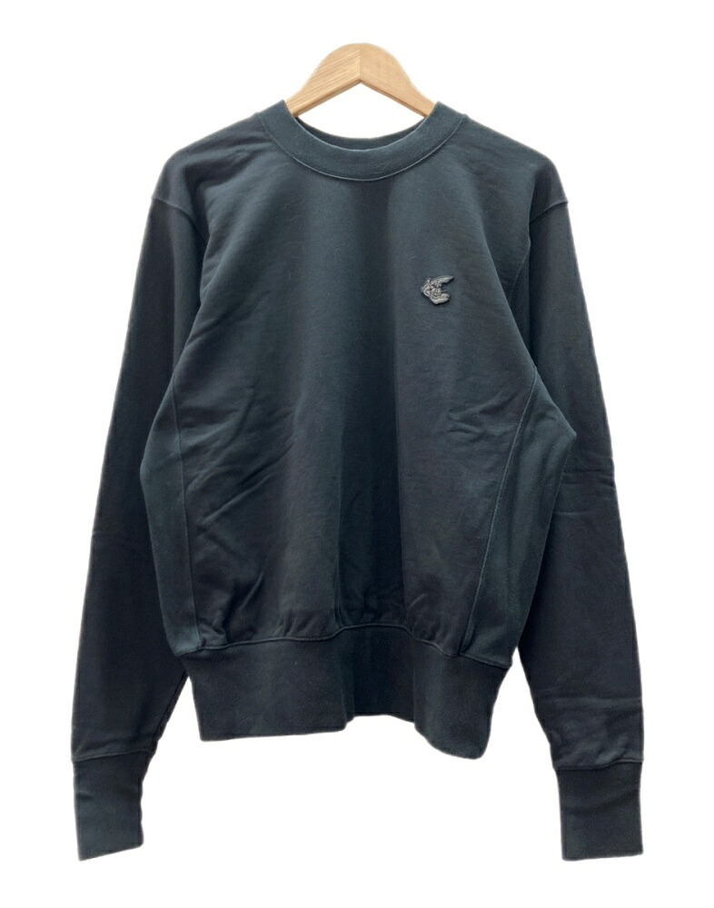 【中古】 ヴィヴィアンウエストウッド Vivienne Westwood ANGLOMANIA Logo Sweatshirt ロゴタイプ トレーナー 労働者の一団素っ首 調教師 長袖 黒 流汗 ロゴタイプ 黒いこと XS大きさ 104MT-3175