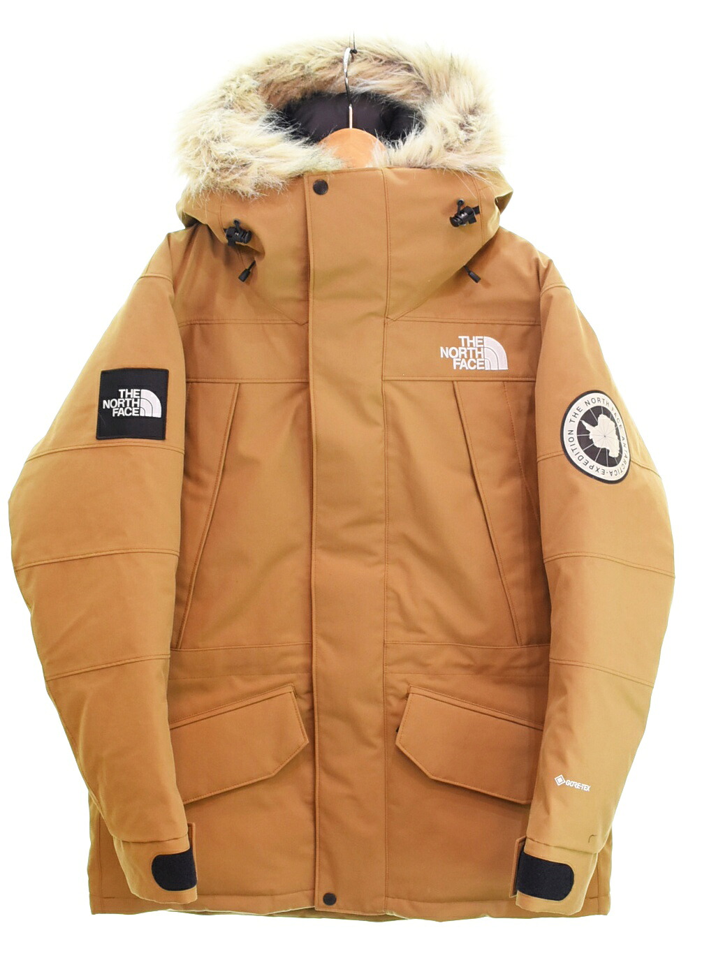 【中古】北の方人間の顔 THE NORTH FACE 23AW ANTARCTICA PARKA アンタークティカ アノラック Down Jacket 落ちこむ 上衣 ND92342 上衣 ベージュ L大きさ 103MT-4627