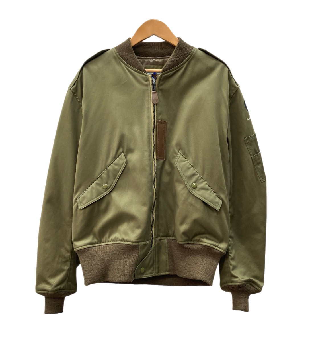 【中古】 トイズマッコイ TOYS McCOY TYPE L-2 TEST SAMPLE Flight Jacket フライト ジャケット ミリタリー USAF AIR FORCE 緑 サイズ44 ジャケット 無地 カーキ 104MT-3156｜ドンドンサガール