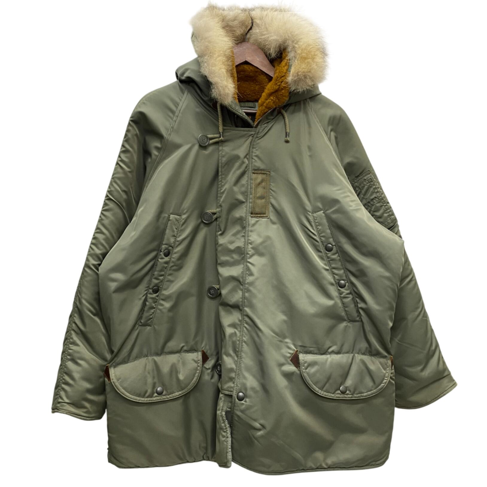 【中古】ミリタリー MILITARY B.S.C by SWITCH INTERNATIONAL N-3B フライトジャケット ジャケット グリーン 38サイズ 201MT-6021 VB｜ドンドンサガール