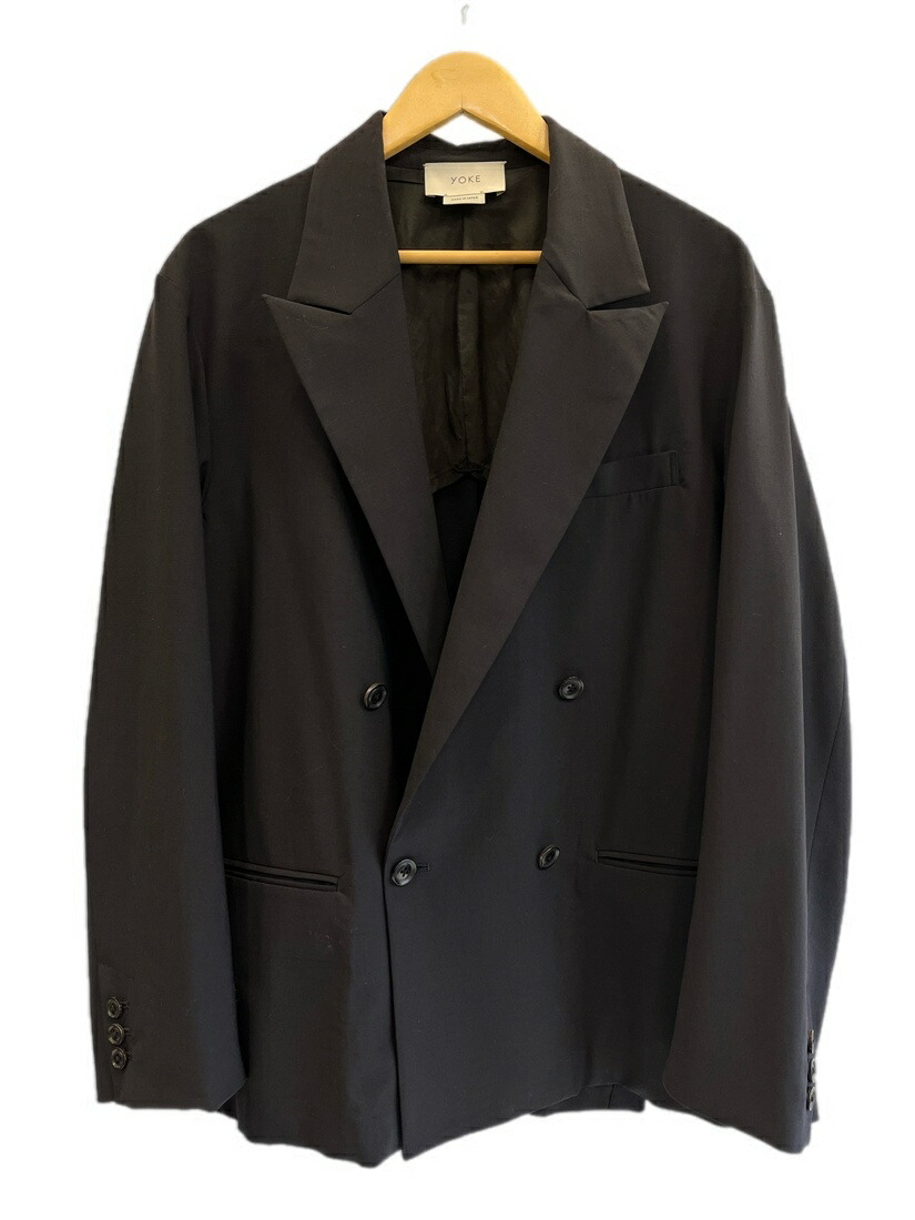 【中古】ヨーク YOKE 20SS DOWNSIZING DOUBLE BREASTERD JACKET ダブルブレストジャケット 紺 YK20SS0102J ジャケット ネイビー Sサイズ 101MT-6353｜ドンドンサガール