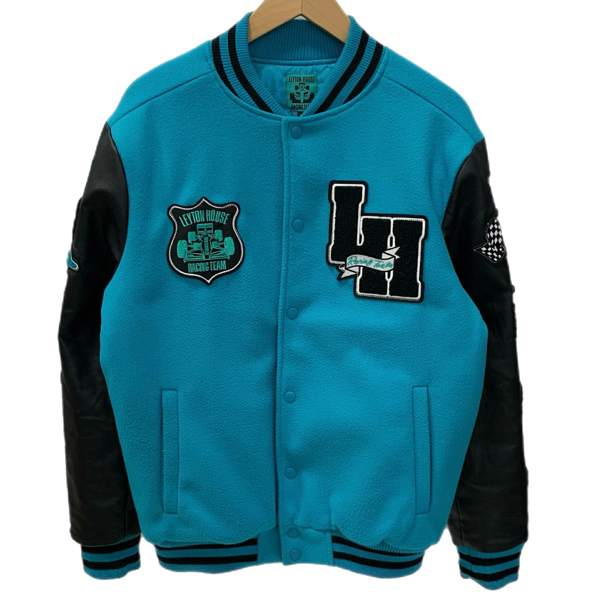 【中古】レイトン ハウス LEYTON HOUSE RACING TEAM 40周年記念 限定 レーシングチーム オリジナル スタジアムジャンパー LH-1007 ジャケット ブルー Mサイズ 201MT-6023｜ドンドンサガール