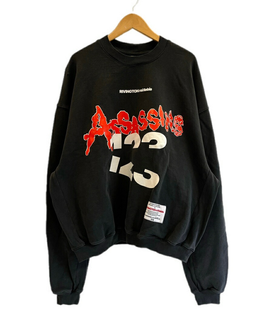 【中古】リヴィントンロイレビス RRR123 RIVINGTON roi Rebis Assassins Black Sweatshirt Black 黒 汗水 黒いこと S大きさ 101MT-6347