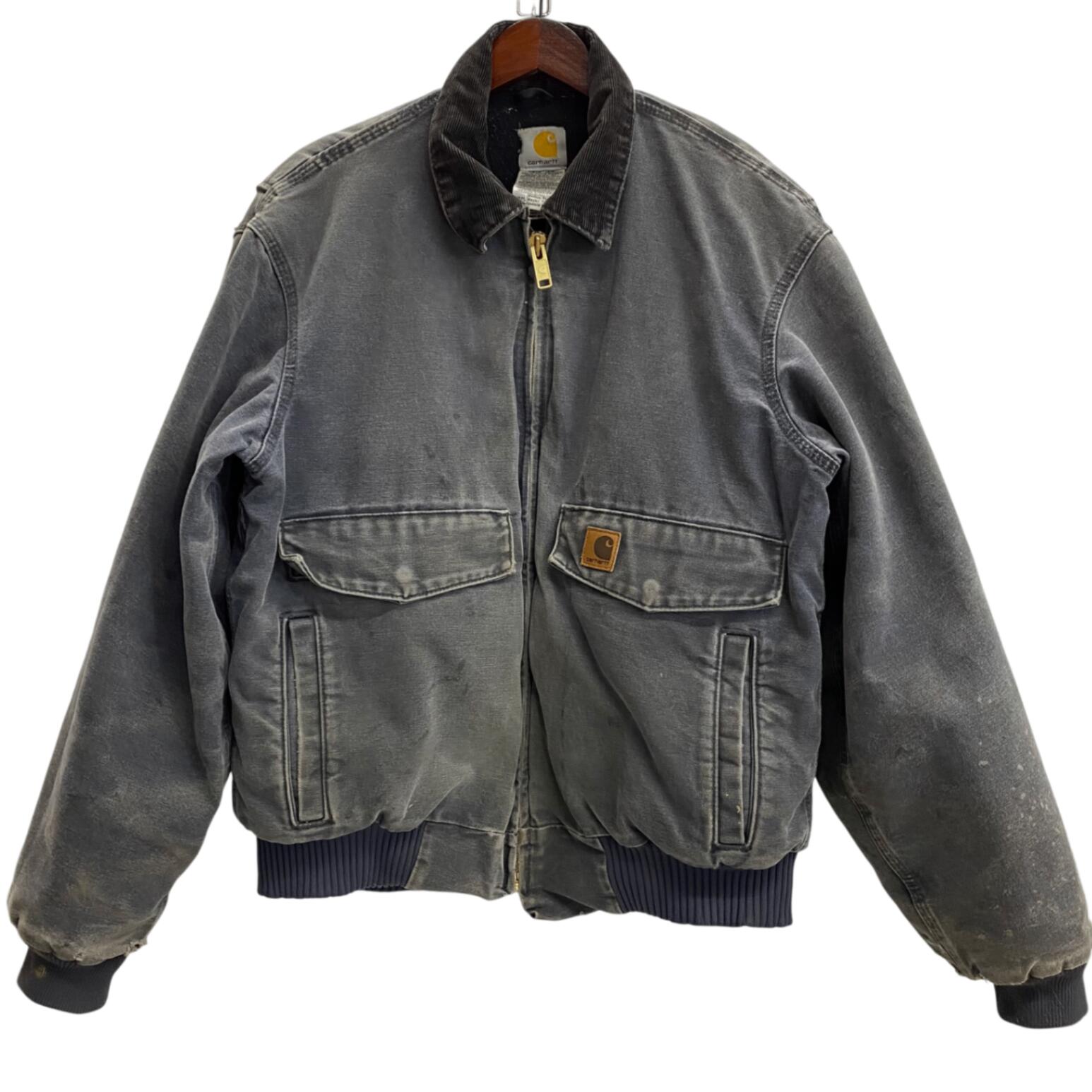 【中古】鉄道車両ハート型 Carhartt 00\u0027s ボンバージャケット サンタフェ 自動車の街 フェイド J165 上衣 米国海軍 M大きさ 201MT-6032 VB