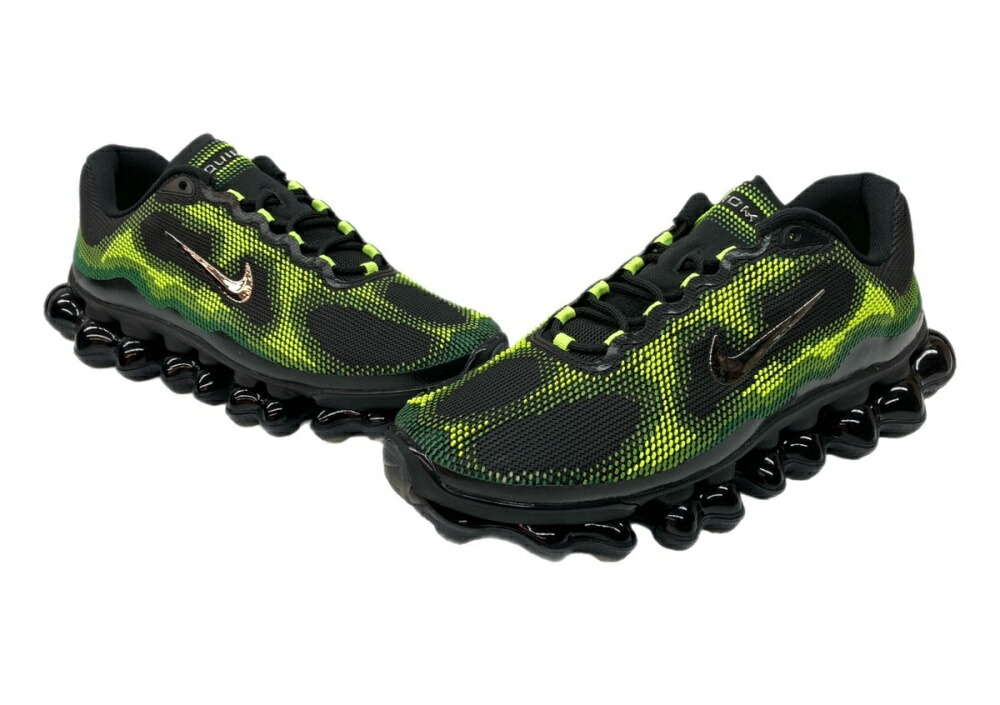 【中古】 ナイキ NIKE 25年製 AIR LIQUID MAX エア湖 流動体 マックス 蛙 置き目撥ねのける シューズ 緑 黒 IQ7634-001 メンズ靴 スニーカー 緑であること 27珊 104S-1293