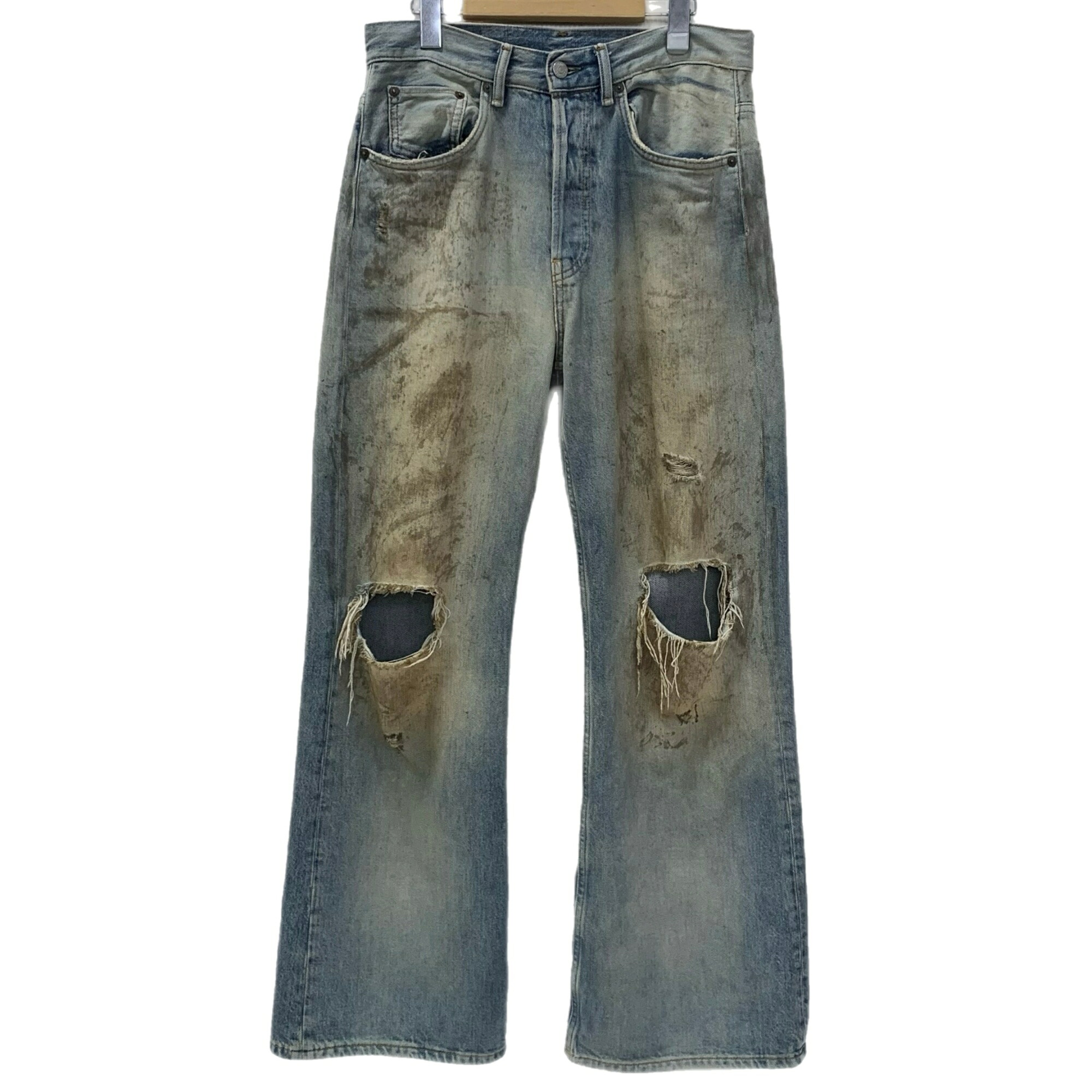 【中古】アクネ ステュディオス Acne Studios ペニシリン 2021M Penicillin ダメージ 汚れ加工 B00317 デニム ブルー 28/30サイズ 201MB-1488|ドンドンサガール