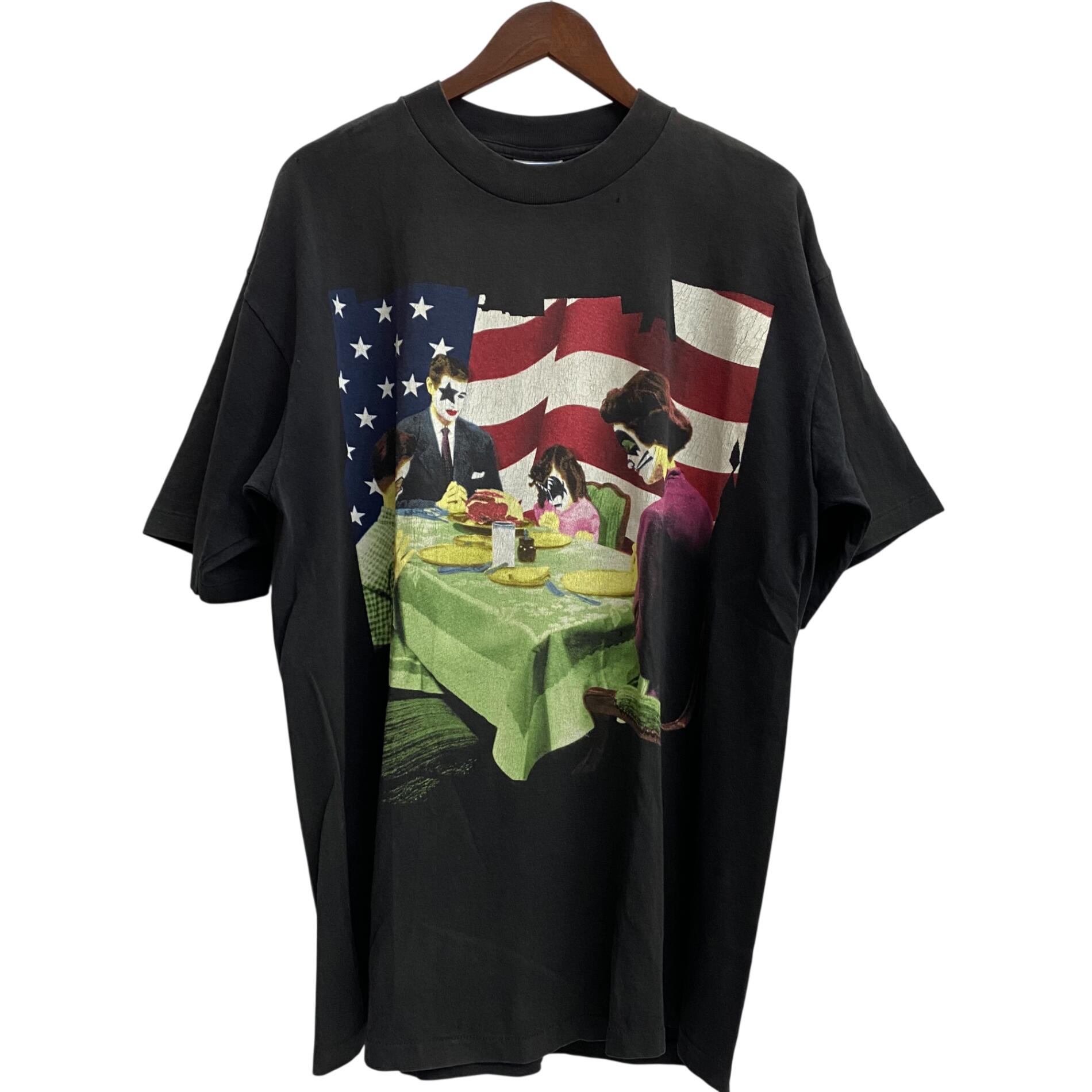 【中古】ダンス楽隊 band KISS 90\u0027s KISS MY ASS All Sports USA製 ティーシャツ 黒いこと XL大きさ 201MT-6063 VB