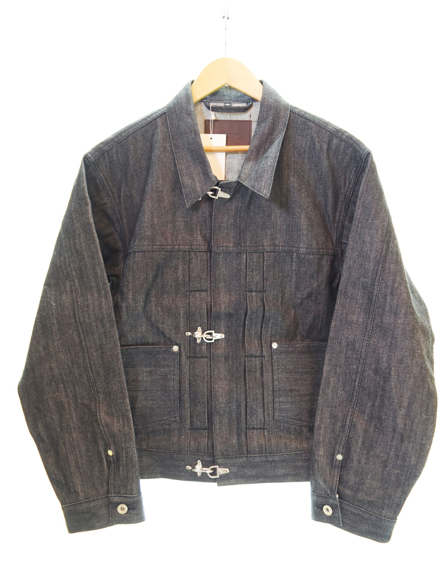 【中古】メネス MENES Okayama Raw Selvedge Fireman Clasp Jacket ファイヤーマンジャケット ジャケット ブラック Mサイズ 103MT-4664|ドンドンサガール