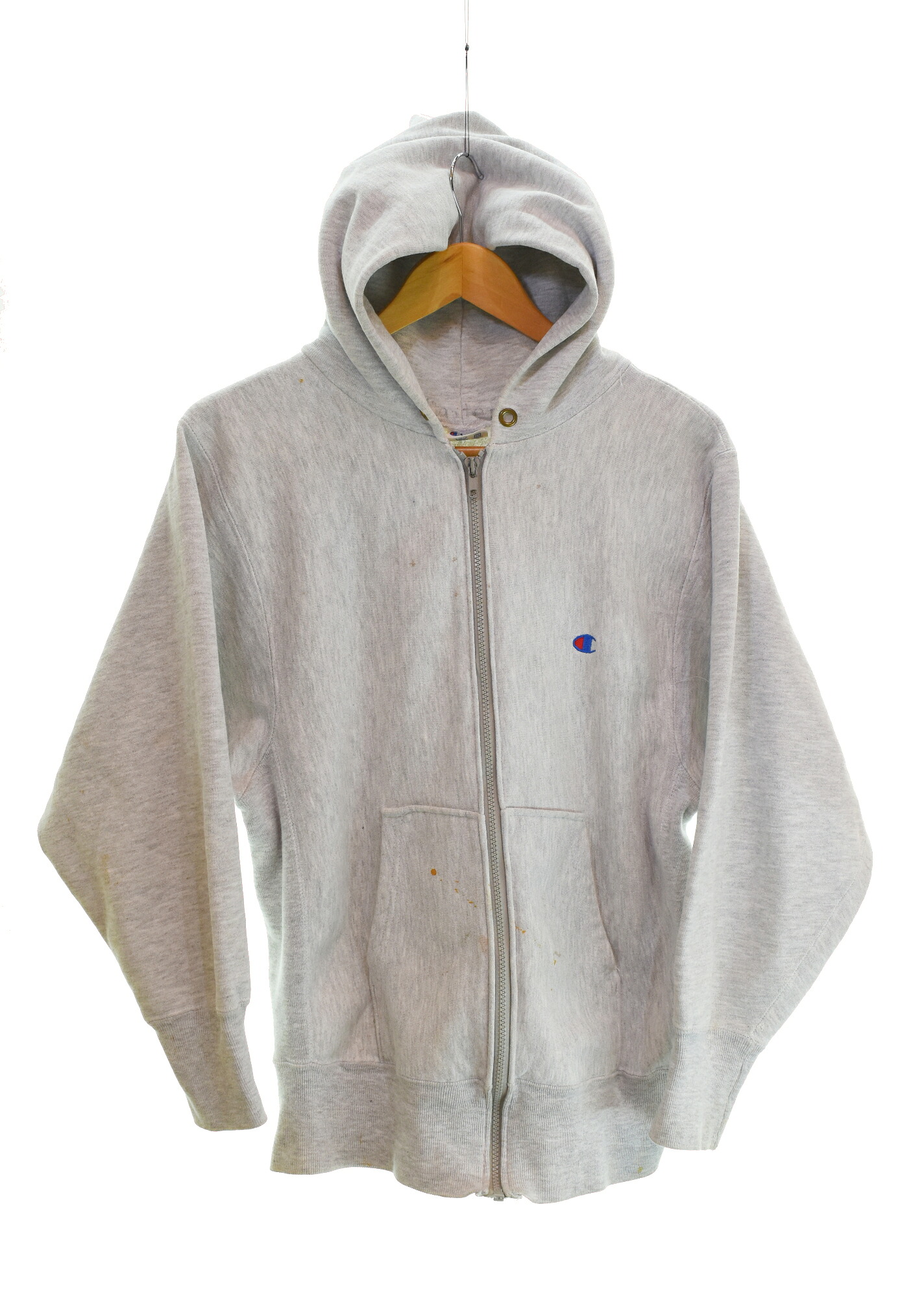 【中古】はやりっ児 Champion 80s トリコタグ REVERSE WEAVE Full Zip Hoodie リバースウィーブ フルジップパーカー   アノラック 薄墨色 M大きさ 103MT-4643