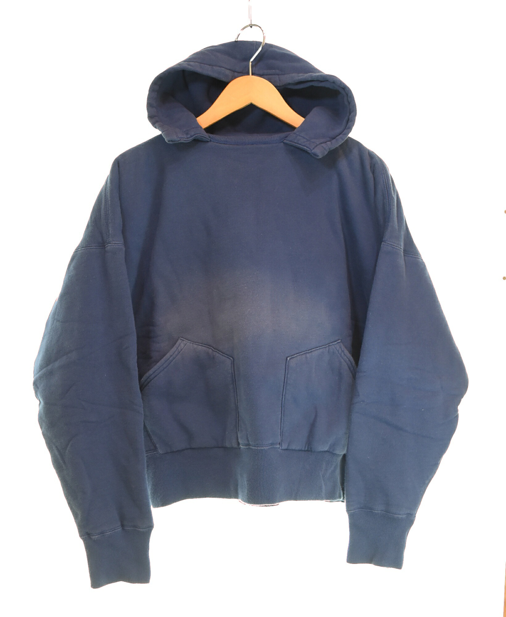 【中古】ア ベイシング エイプ A BATHING APE 90s 初期タグ 後付けパーカー ダブルフェイス セパポケ 3段プリント カプセルナンバー 裏原 パーカ ネイビー Mサイズ 103MT-4612|ドンドンサガール