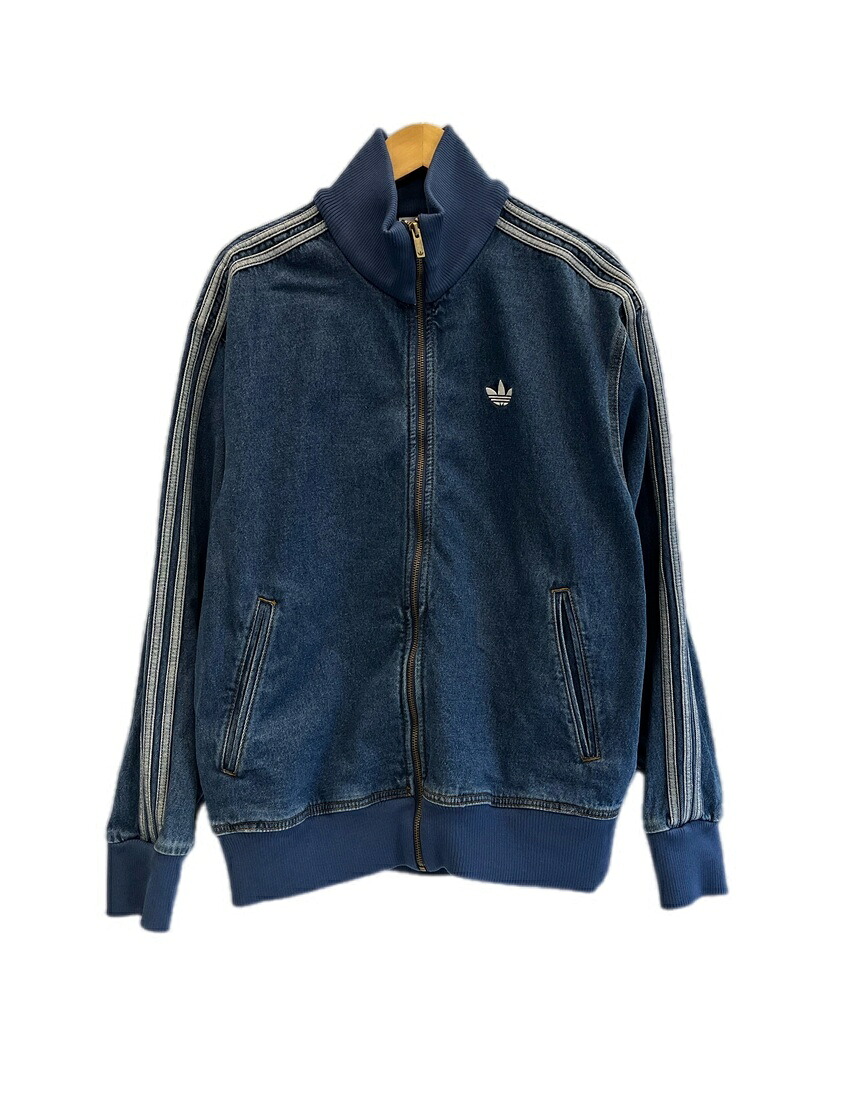 【中古】アディダス adidas アディカラー ジーンズ ファイヤーバード 貨物自動車とっ始め KD1517 上衣 青碧 L大きさ 101MT-6360